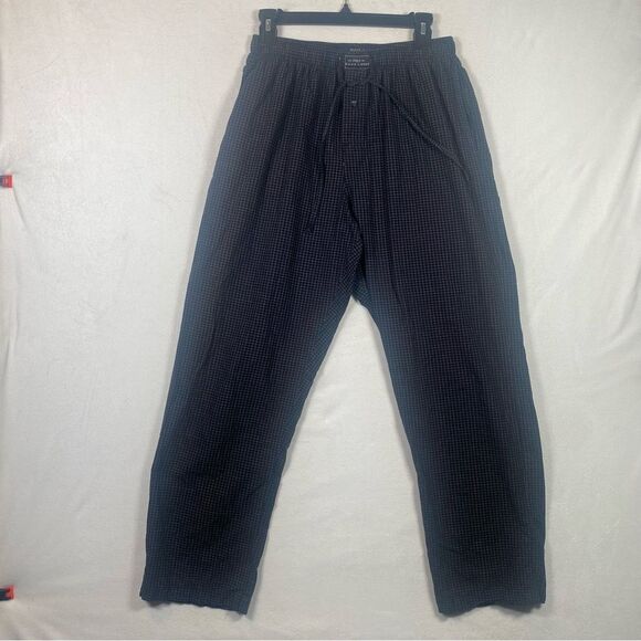 Polo Ralph Lauren Sleepwear Dark Blue and White Checkered Pajama Pants Size M - Picture 1 of 11